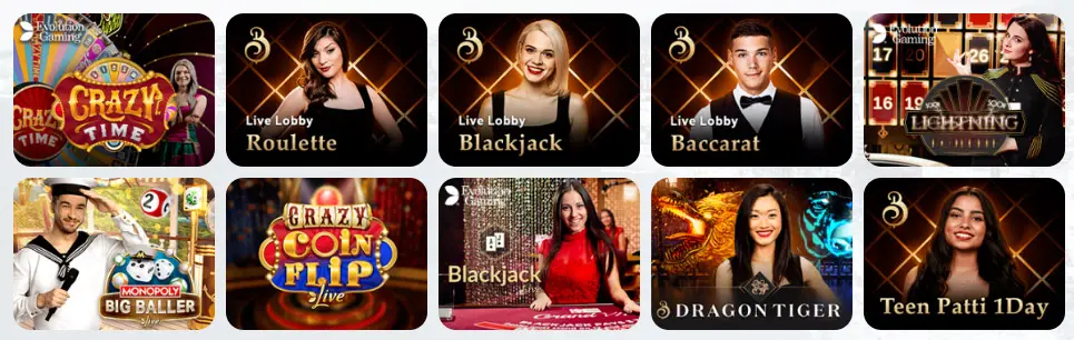 Juegos de casino en vivo CYBER BET CASINO